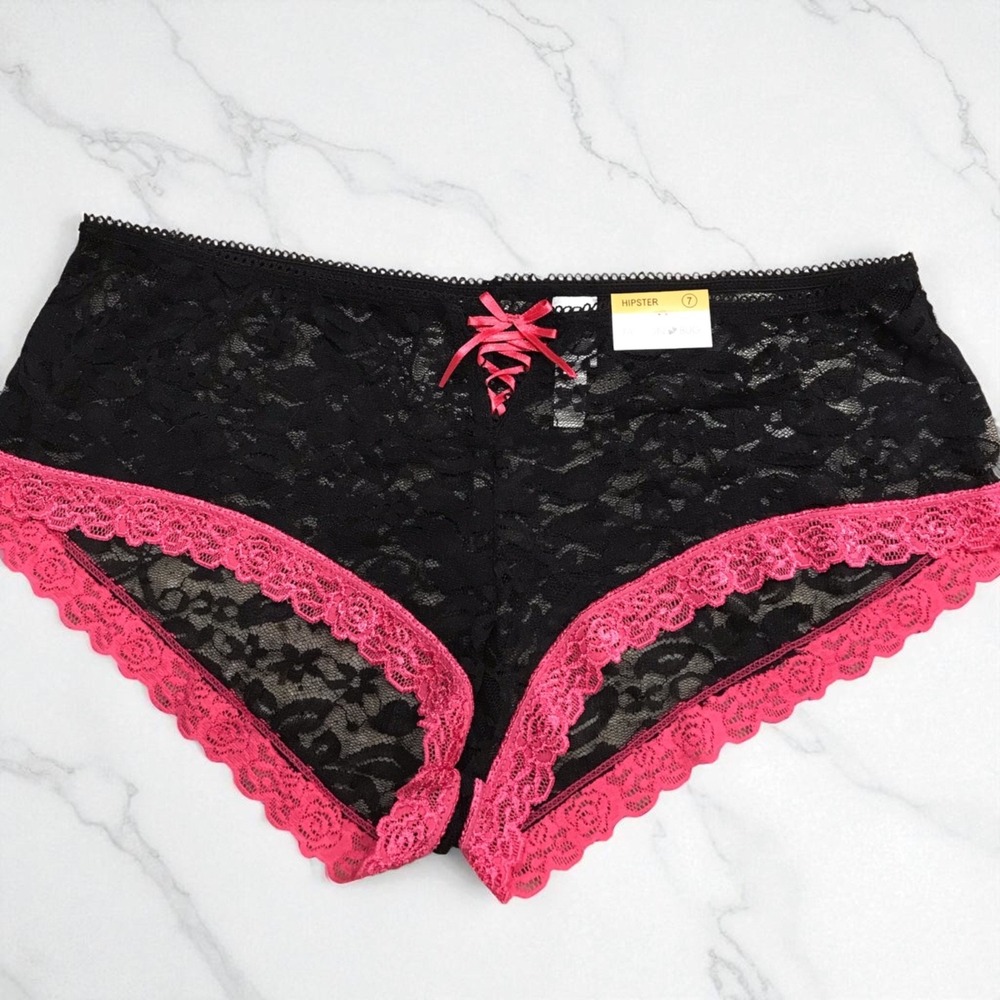 NWT Vintage Fashion Bug LACE Hipster hiphuggeri Panties Sz L/7 NEW